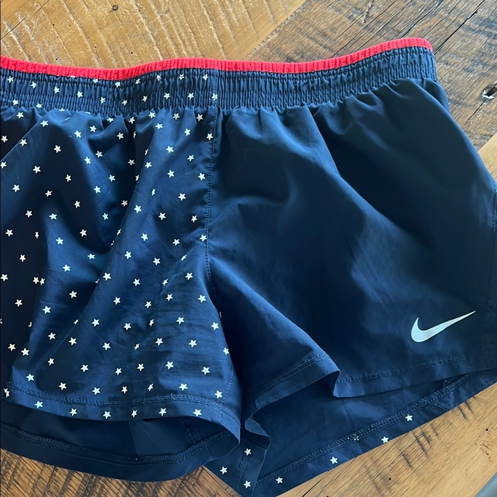 Nike Dark Blue Starry Shorts with Red Trim